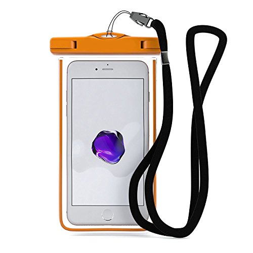 Arktis wasserdichte Smartphone Schutzhülle, Wasserdichter Schnellverschluss [mit praktischer Trage-/Umhängeschlaufe] orange von Arktis