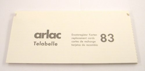 Arlac - Ersatzregister Karten (A-Z) für Telabelle 83 von Arlac