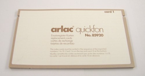 Arlac - Ersatzregister Karten für Quickfon von Arlac
