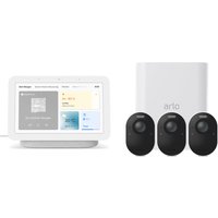 Arlo Ultra 2 Spotlight Kamera 3er Set + Google Nest Hub (2. Generation) von Arlo, Google Nest