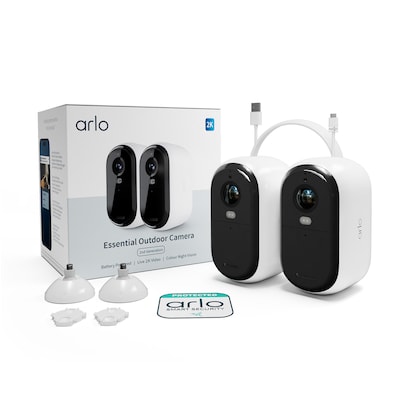 Arlo Essential 2 2K Outdoor Kamera außen - 2er Set weiß von Arlo