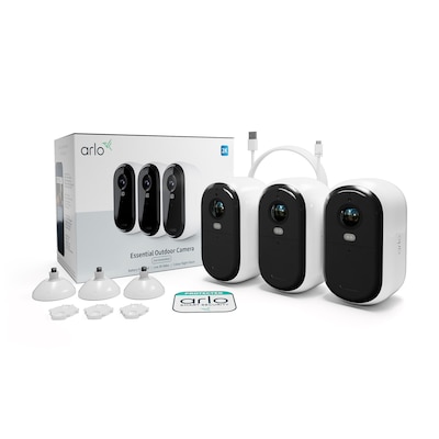 Arlo Essential 2 2K Outdoor Kamera außen - 3er Set weiß von Arlo