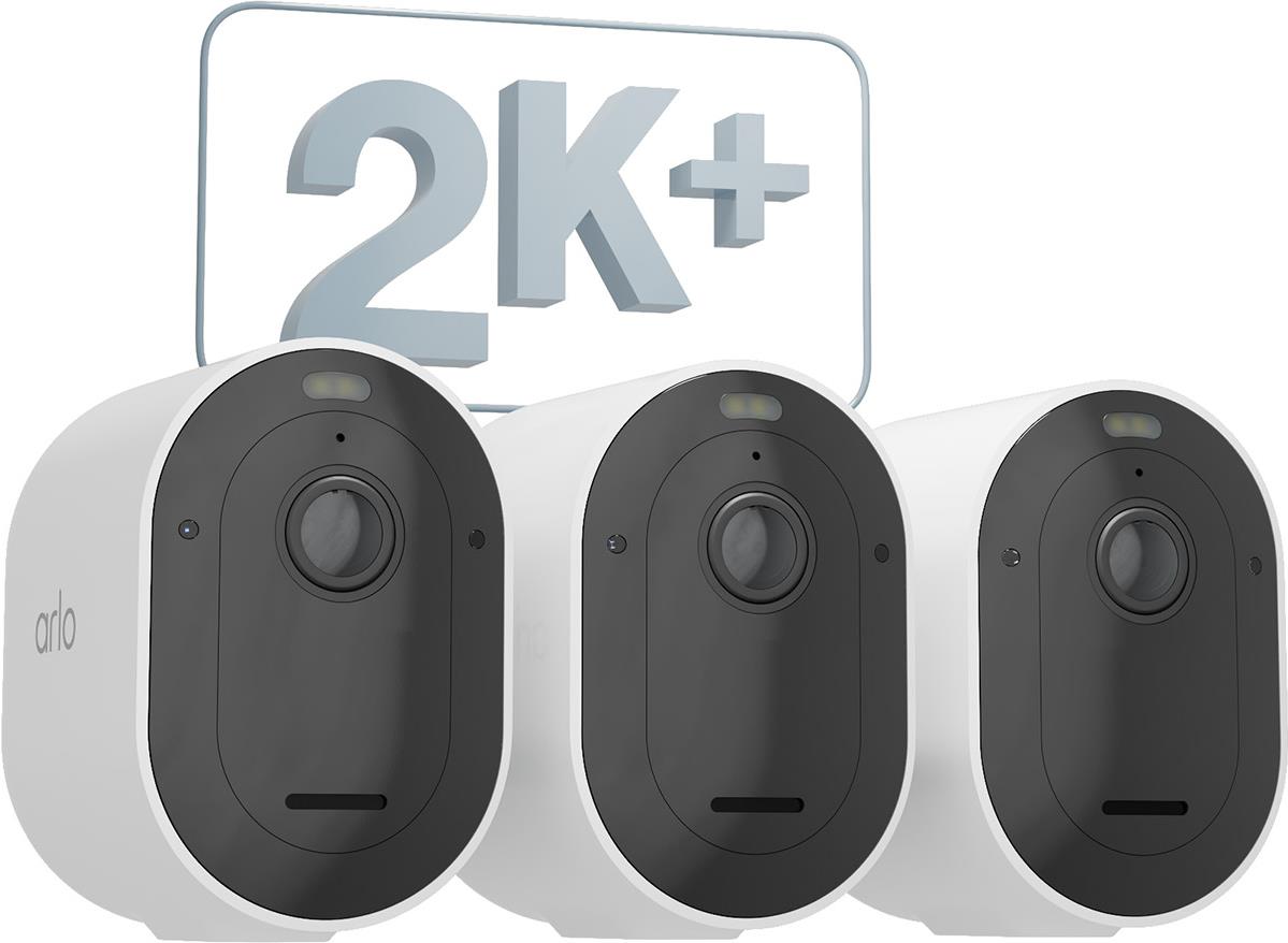 Arlo Pro 5 - Netzwerk-Überwachungskamera - Außenbereich - witterungsbeständig - Farbe (Tag&Nacht) - Audio - drahtlos - Wi-Fi (Packung mit 3) (VMC4360P-200EUS) von Arlo