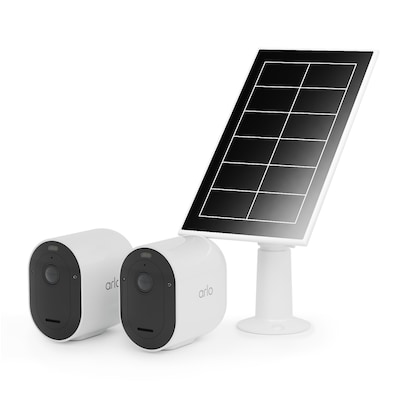 Arlo Pro 5 Überwachungskamera außen - 2er Set weiß + Solarpanel von Arlo