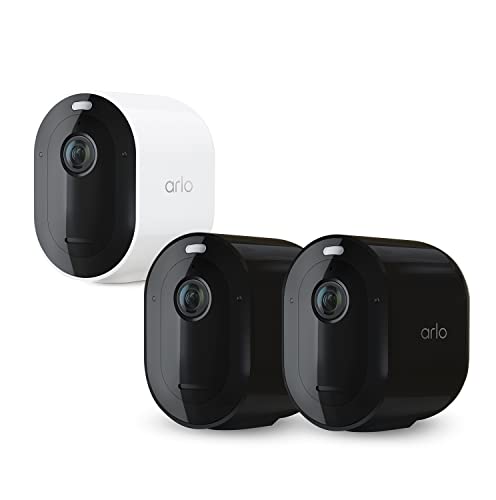 Arlo Pro 5 WLAN Überwachungskamera aussen, 2K UHD, 3er Set Schwarz (2) - Weiß (1), Verbesserte Farbnachtsicht, 160° Blickwinkel, 2-Wege Audio, mit Secure Plan Testzeitraum von Arlo