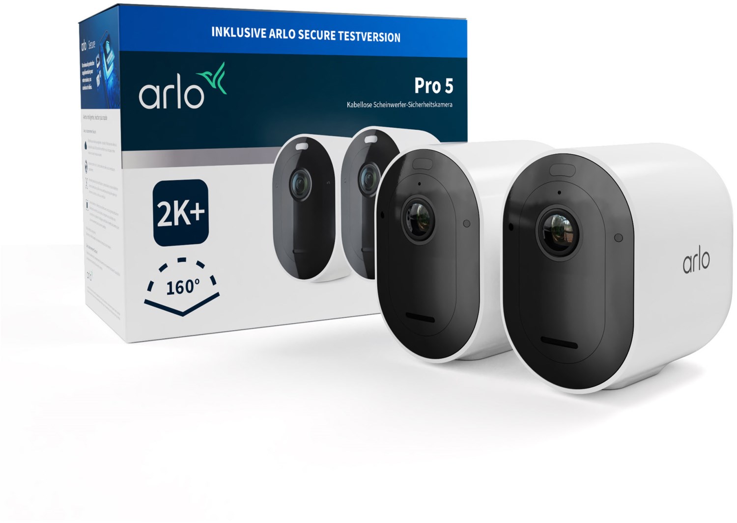 Pro 5 2K+ 2er Pack Überwachungskamera weiß Pro 5 2K+ 2er Pack Überwachungskamera weiß von Arlo