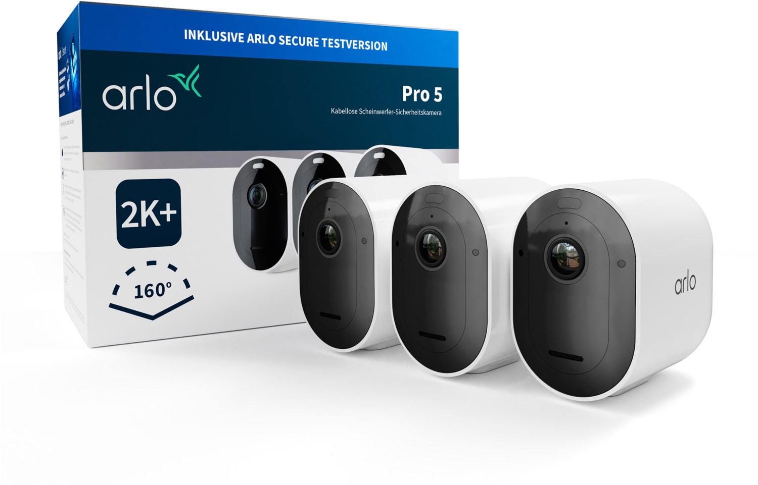 Pro 5 2K+ 3er Pack Überwachungskamera weiß Pro 5 2K+ 3er Pack Überwachungskamera weiß von Arlo