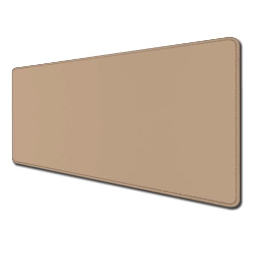 Armanza Großes Mauspad, Büro-Schreibtischunterlage, Mauspad, rutschfeste Gummiunterseite, Tastatur-Mauspad für Laptop, Büro und Zuhause (80 x 30 cm, Beige) von Armanza