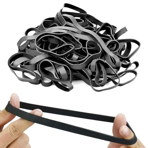Armastuse 100 Stück Gummibänder Stark, Gummiband Schwarz breit, Taktischen Gummibändern, Wiederverwendbare Haushalts Gummiringe für Haus, Schule, Büro und Industrie（12CM） von Armastuse