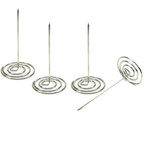 Armastuse 4 Stück Zettelspießer,Kassenbon Halter mit Runde Basis, Papier Spike Halter, Schreibtisch Quittung Halter von Armastuse