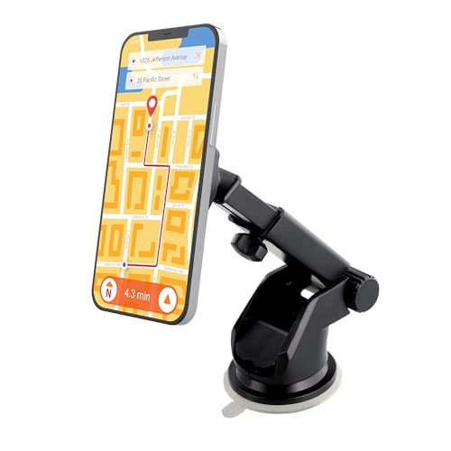 Armor All Magnetische Handyhalterung für Auto, Armaturenbrett und Windschutzscheibe, mit industriellem Saugnapf für MagSafe-Handys, iPhones, inklusive Magnetring für Samsung, nicht-magnetische Armor All Magnetische Handyhalterung für Auto, Armaturenbrett und Windschutzscheibe, mit industriellem Saugnapf für MagSafe-Handys, iPhones, inklusive Magnetring für Samsung, nicht-magnetische von Armor All