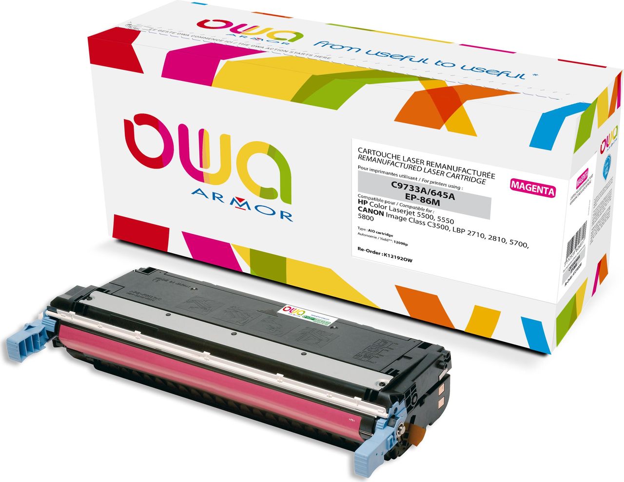 Armor OWA - Magenta - kompatibel - wiederaufbereitet - Tonerpatrone - für HP Color LaserJet 5500, 5550 (K12192OW) von Armor