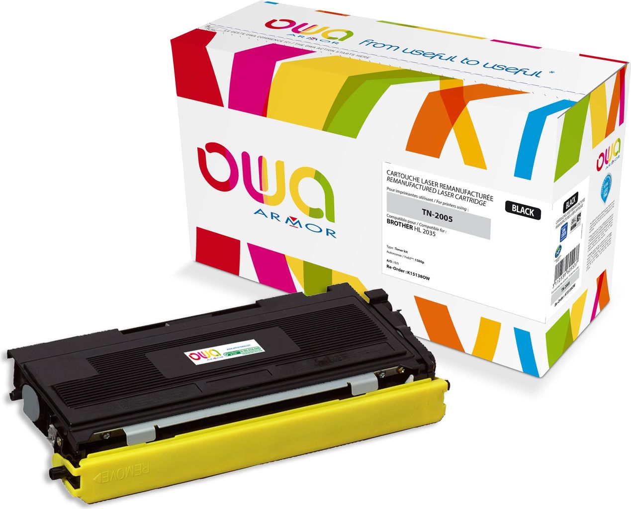 Armor K15138OW Laser cartridge 1500Seiten Schwarz Lasertoner / Patrone (K15138OW) von Armor