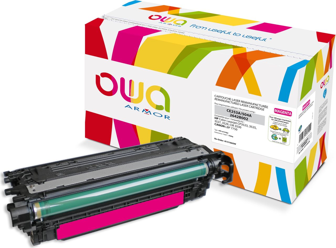 Armor K15166OW. Druckfarben: Magenta, Markenkompatibilität: HP, Kompatible Produkte: HP Color Laserjet CP3523, CP3525, CP3527, CP3529, CM3530, CANON 7750. Gewicht: 1,04 kg. Verpackungsbreite: 380 mm, Verpackungstiefe: 140 mm, Verpackungshöhe: 233 mm (K15166OW) Armor K15166OW. Druckfarben: Magenta, Markenkompatibilität: HP, Kompatible Produkte: HP Color Laserjet CP3523, CP3525, CP3527, CP3529, CM3530, CANON 7750. Gewicht: 1,04 kg. Verpackungsbreite: 380 mm, Verpackungstiefe: 140 mm, Verpackungshöhe: 233 mm (K15166OW) von Armor