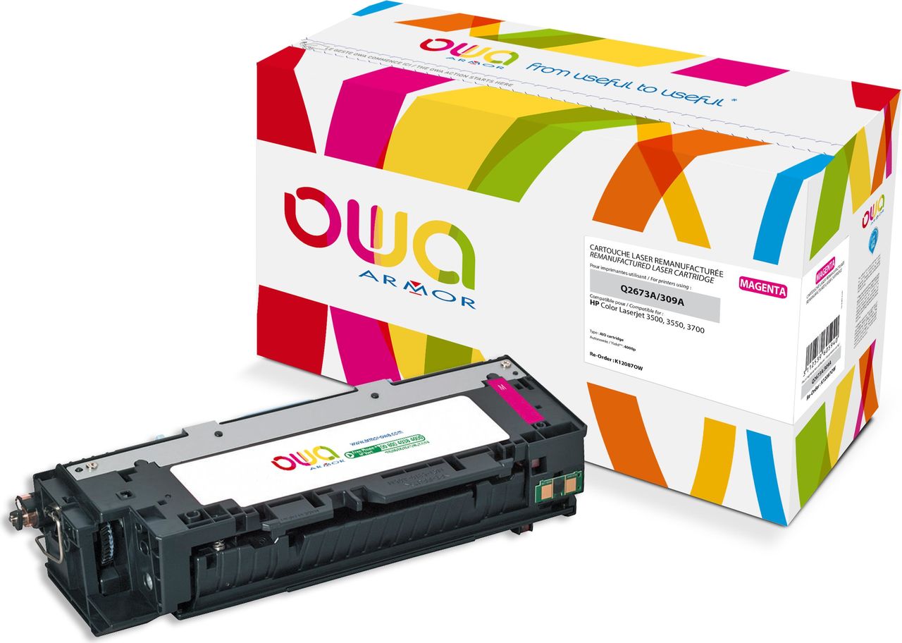 Armor OWA - Magenta - kompatibel - wiederaufbereitet - Tonerpatrone - für HP Color LaserJet 3500, 3500n, 3550, 3550n, 3700, 3700d, 3700dn, 3700dtn, 3700n (K12087OW) von Armor