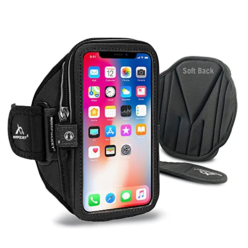 Armpocket® Mega i-40 Plus Armband für iPhone 6S Plus, Samsung Galaxy Note 4, mit großer Hülle, oder vergleichbar große Telefone bis 178 mm Höhe von Armpocket