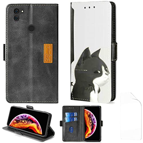 Aroepurt Flip Hülle Für rephone Smartphone Hülle + Film Weicher TPU Panzerglas PU Leder Stand Case Cover CPT-EMM von Aroepurt