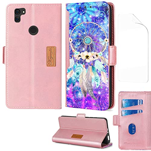 Aroepurt Flip Hülle Für rephone Smartphone Hülle + Film Weicher TPU Panzerglas PU Leder Stand Case Cover CPT-FL von Aroepurt