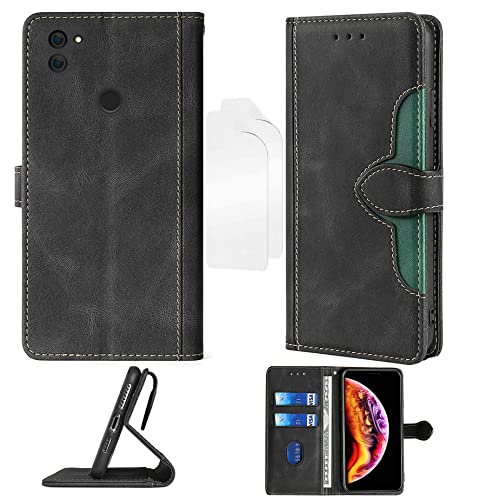 Aroepurt Flip Hülle Für rephone Smartphone Hülle + Film Weicher TPU Panzerglas PU Leder Stand Case Cover cm-HEI von Aroepurt