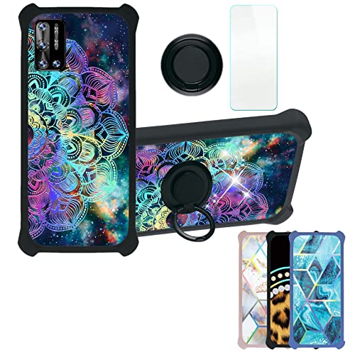 Aroepurt Hülle Für Doogee N40 PRO hülle Kompatibel mit Doogee N40 PRO Hülle Case Handyhülle Schutzhülle Cover [Mit 9H Härte HD Schutzfolie] PC + Silikon Ständer IMDH-HTT von Aroepurt