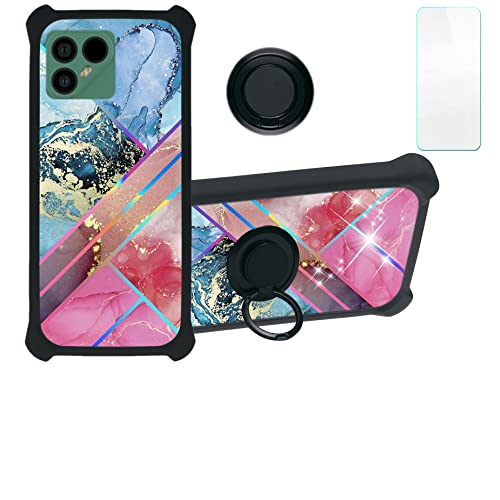 Aroepurt Hülle Für Fairphone 4 Fairphone4 5G hülle Kompatibel mit Fairphone 4 Fairphone4 5G Hülle Case Handyhülle Schutzhülle Cover [Mit 9H Härte HD Schutzfolie] PC + Silikon Ständer IMDH-WSS von Aroepurt