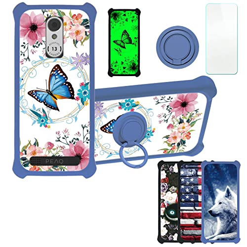 Aroepurt Hülle Für Peaq PSP 400 hülle Kompatibel mit Peaq PSP 400 Hülle Case Handyhülle Schutzhülle Cover [Mit 9H Härte HD Schutzfolie] PC + Silikon Ständer YGL-XQ von Aroepurt