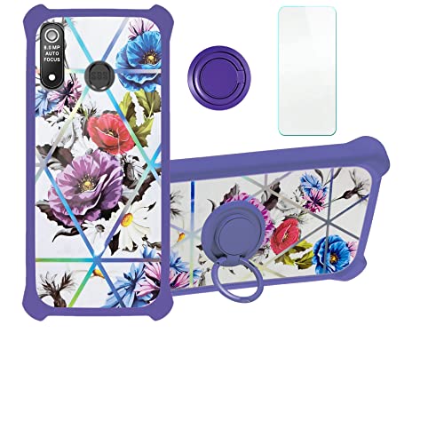 Aroepurt Hülle Für brondi Amico Smartphone XL hülle Kompatibel mit brondi Amico Smartphone XL Hülle Case Handyhülle Schutzhülle Cover [Mit 9H Härte HD Schutzfolie] PC + Silikon Ständer IMDZ-HUA2 von Aroepurt