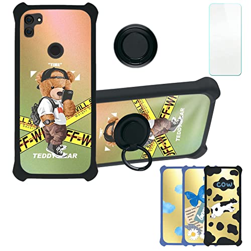 Aroepurt Hülle Für rephone Smartphone hülle Kompatibel mit rephone Smartphone Hülle Case Handyhülle Schutzhülle Cover [Mit 9H Härte HD Schutzfolie] PC + Silikon Ständer DJH-PZX von Aroepurt
