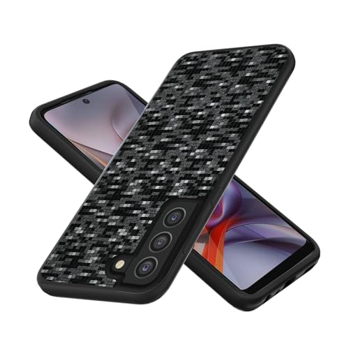 Aroepurt Hülle Kompatibel mit Samsung Galaxy S22+ Plus Handyhülle Cover TPU Weiches Silikon 3D Reflektierend Veränderung Mattierte Oberfläche Schwarz von Aroepurt