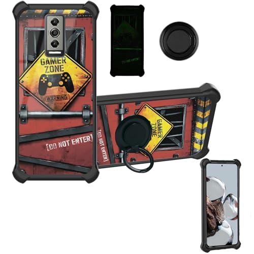 Aroepurt hülle Kompatibel Für Doogee Blade 10 Pro Hülle Case Handyhülle Schutzhülle Cover [Mit 9H Härte HD Schutzfolie] PC + Silikon Ständer YGH-JGP von Aroepurt