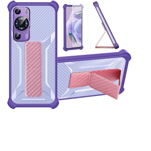 Aroepurt hülle Kompatibel Für HeyxFome X2 2024 6.5 Hülle Case Handyhülle Schutzhülle Cover [mit gehärtetem Glas-Screen-Protector] Hybrid [Folding Support Magnetic] [Frosted Anti-Fingerprint] Lila von Aroepurt