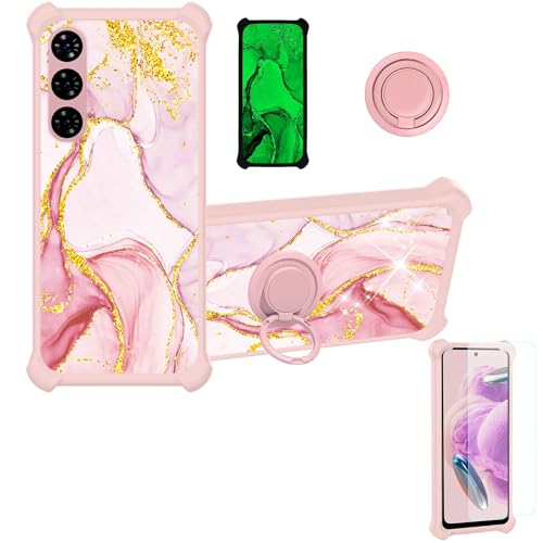 Aroepurt hülle Kompatibel Für XGODY MATE60 6.79 4G LTE Hülle Case Handyhülle Schutzhülle Cover [Mit 9H Härte HD Schutzfolie] PC + Silikon Ständer JSF-FDL von Aroepurt