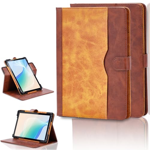hülle Kompatibel für Awow Mid-1089ips - 10.1-Zoll Tablet Hülle Case Schutzhülle 360-Grad-Drehung Multi-Viewing Angels PU Leder Stand Folio Cover Braun von Aroepurt