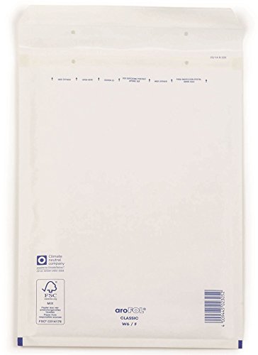Arofol 2FVAF000106 Luftpolstertaschen Nummer 6, 100 Stück, 220x340 mm, weiß von Arofol