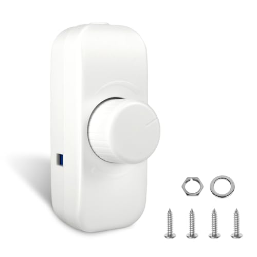 Aroidful 3-100W LED-Dimmer 220V-240V Dimmbarer LED-Dimmer für dimmbare LED-Lampen/Tischlampen/Stehleuchten/Hängelampen, Weiß von Aroidful