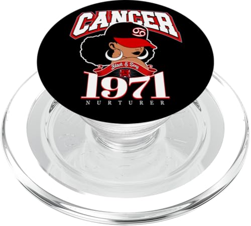Krebs 1971 Afro-Königin Sternzeichen Geburtstag Seele Natürliche Geschenke PopSockets PopGrip für MagSafe Krebs 1971 Afro-Königin Sternzeichen Geburtstag Seele Natürliche Geschenke PopSockets PopGrip für MagSafe von Around The Way Girls: Phenomenally Black Queen