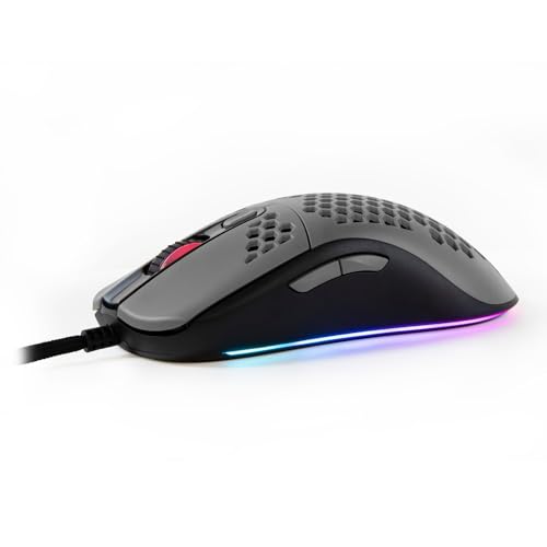 Arozzi Gamingmaus Favo Ultra Light RGB (Grau/Schwarz), AZ-FAVO-BKGY von Arozzi