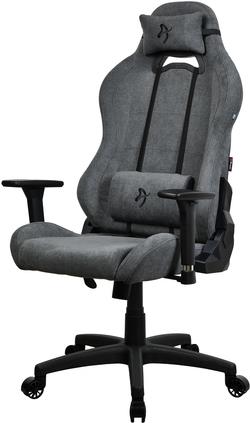 Arozzi Torretta 2023 Edition - Stuhl - ergonomisch - Armlehnen - T-förmig - Neigen - Drehgelenk - weicher Stoff - Ash (TORRETTA-SFB-ASH2) von Arozzi