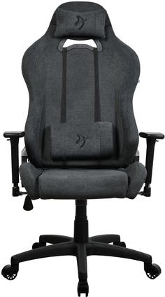Arozzi Torretta 2023 Edition - Stuhl - ergonomisch - Armlehnen - T-förmig - Neigen - Drehgelenk - weicher Stoff - Dunkelgrau (TORRETTA-SFB-DG2) von Arozzi