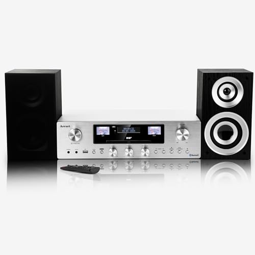 Arrari PR-200 Hi-Fi Musiksystem mit Metallgehäuse, DAB+/FM-Radio, USB, CD, MP3-CD, Bluetooth, 2-Wege-Dynamik-Bass-Reflex-Regallautsprecher, VU-Meter, EQ Arrari PR-200 Hi-Fi Musiksystem mit Metallgehäuse, DAB+/FM-Radio, USB, CD, MP3-CD, Bluetooth, 2-Wege-Dynamik-Bass-Reflex-Regallautsprecher, VU-Meter, EQ von Arrari