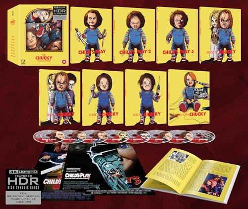 Childs Play 1 to 3 / Bride / Seed / Curse / Cult Of Chucky / Living With Chucky (Limited) [Blu-Ray 4K] (Keine deutsche Version) von Arrow