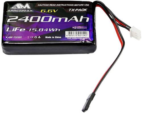 ArrowMax Modellbau-Akkupack (LiFe) 6.6V 2400 mAh Zellen-Zahl: 2 Softcase von ArrowMax