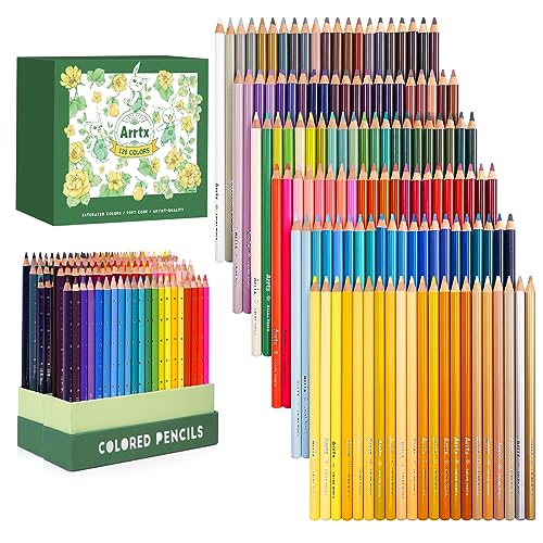 Arrtx 126 Buntstifte für Erwachsene Färbung, Premium Soft Core Buntstifte Set für Zeichnung Blending Schattierung Skizzieren, Professionelle Färbung Bleistifte Art Supplies für Künstler, Anfänger von Arrtx