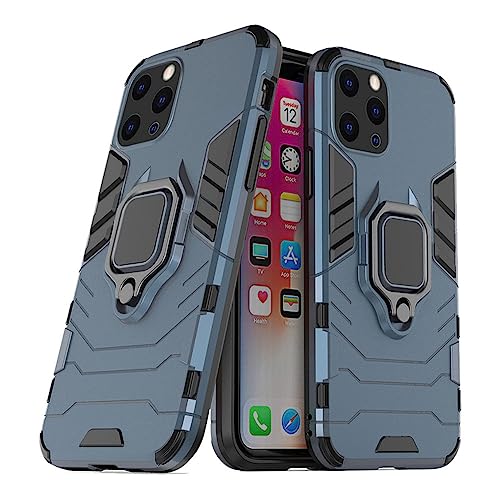 Arseaiy Hülle für Huawei P50 Pro Handyhülle mit Kickstand Kohlefaser Silikon Halterung Telefonhalter Stoßfest Bumper Slim Fit Telefonschale Blau von Arseaiy
