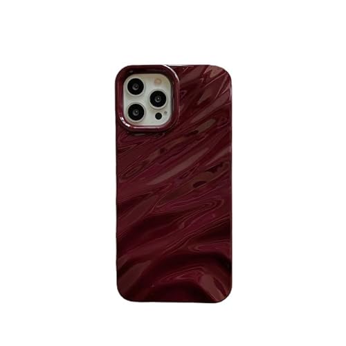 Arseaiy Hülle für iPhone 15 Pro Max Case Cover 6,1 Zoll Wasser Ripple Muster TPU Handyhülle Slim Stoßfest 3D rutschfest Glitzer Sparkle Glossy Cover von Arseaiy