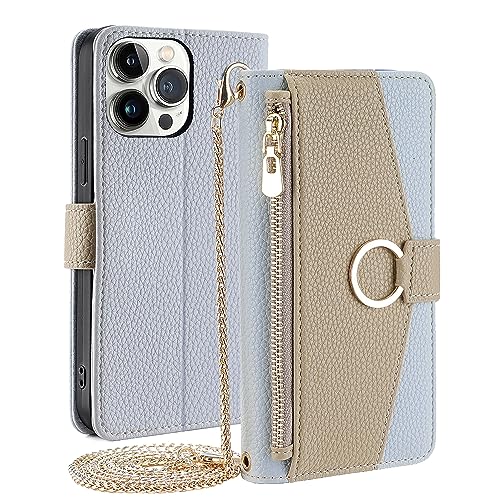 Arseaiy Schutzhülle für Samsung Galaxy M15 5G/F15 5G, Klapphülle mit Crossbody-Gurt, magnetischer Reißverschlusstasche, Make-up-Spiegel, PU-Leder, stoßfest, mit Ständer, Blau Arseaiy Schutzhülle für Samsung Galaxy M15 5G/F15 5G, Klapphülle mit Crossbody-Gurt, magnetischer Reißverschlusstasche, Make-up-Spiegel, PU-Leder, stoßfest, mit Ständer, Blau von Arseaiy