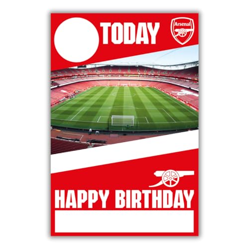 Geburtstagskarte Arsenal Football Club mit Aufklebern zum Personalisieren Ihres Alters und Namens, Rot von Arsenal F.C.