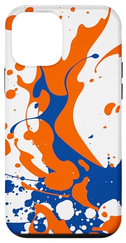 Hülle für iPhone 12 mini Farbspritzer in Blau und Orange von ARTSCASE THE LIFESTYLE
