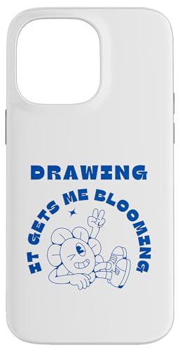 Drawing It Gets Me Blühende Sonnenblumenskizze Hülle für iPhone 14 Pro Max von Art Co.