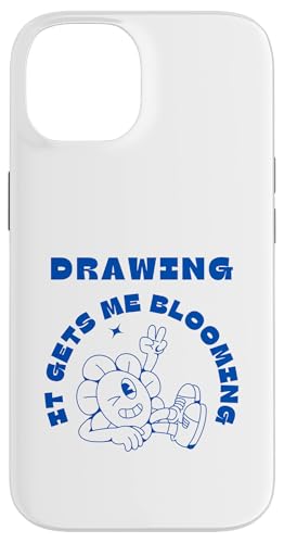 Drawing It Gets Me Blühende Sonnenblumenskizze Hülle für iPhone 14 von Art Co.